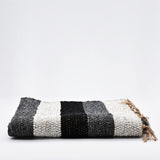 Handmade Striped Rug - Grey, beige