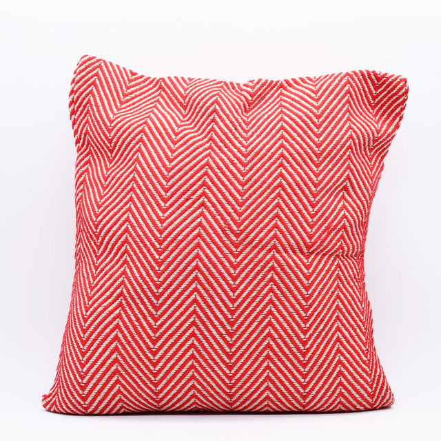 Herringbone I Pillow Cover 20x20" - Red