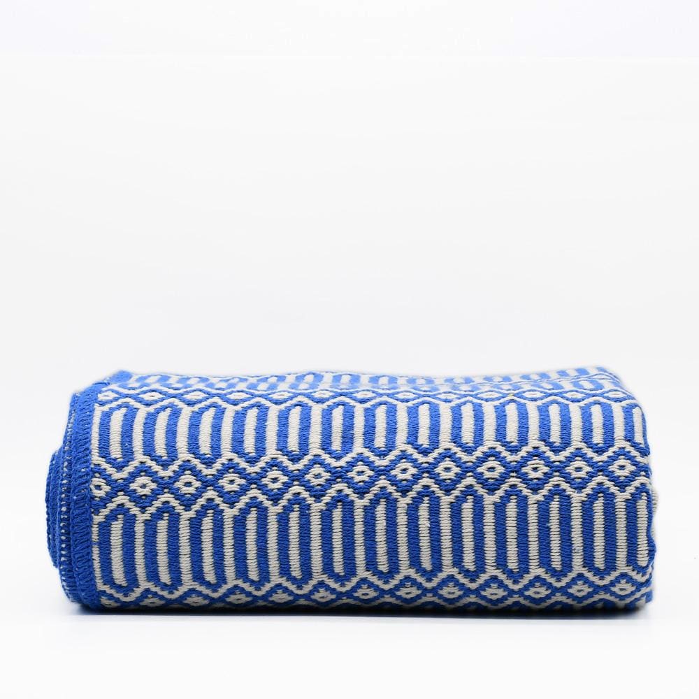 Hexa I Coton Blanket - Blue