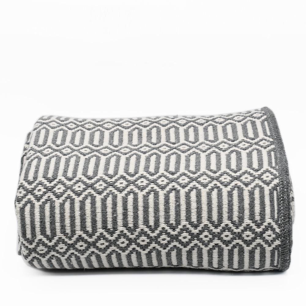 Hexa I Coton Blanket - Grey