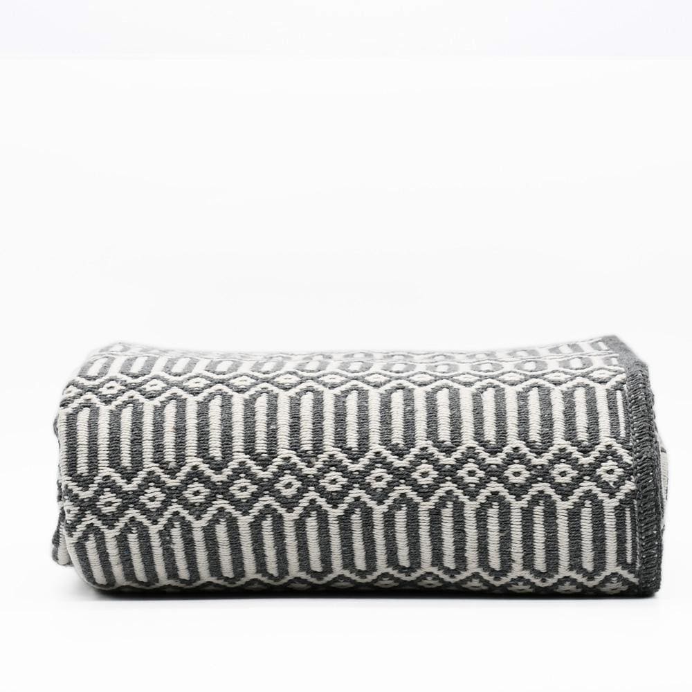 Hexa I Coton Blanket - Grey