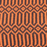 Hexa I Coton Blanket - Orange & Black