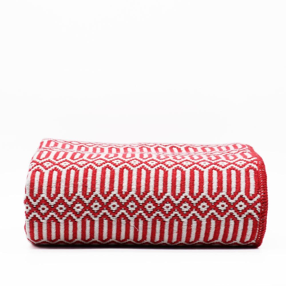 Hexa I Coton Blanket - Red