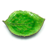 Hydrangea Leaf I Stoneware Small Plate - Light green