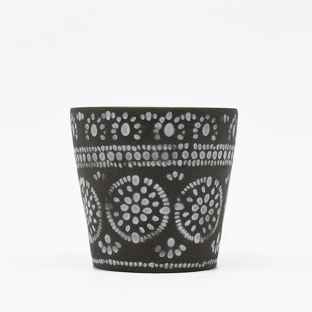 Lagoa | Stoneware Espresso Cup - Black Motif 1