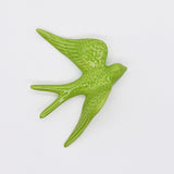 Large Ceramic Swallows - 20 colors Lime green