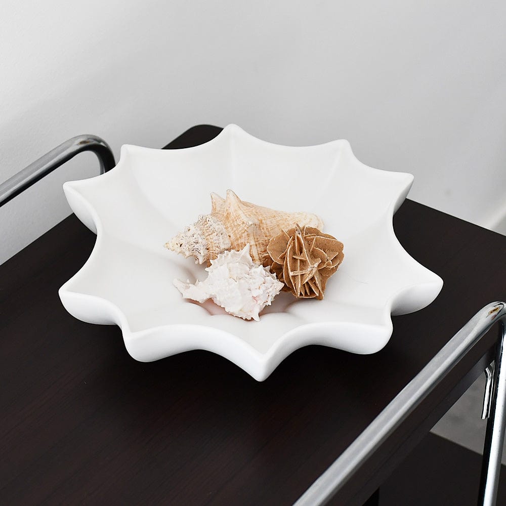 Large Ceramic Trinket Bowl - Matte white