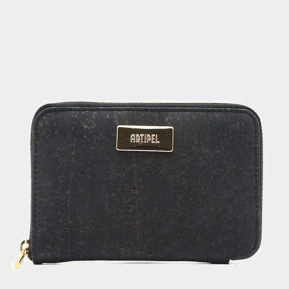 Large Cork Wallet  I Black