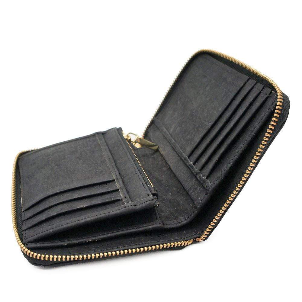 Large Cork Wallet  I Black