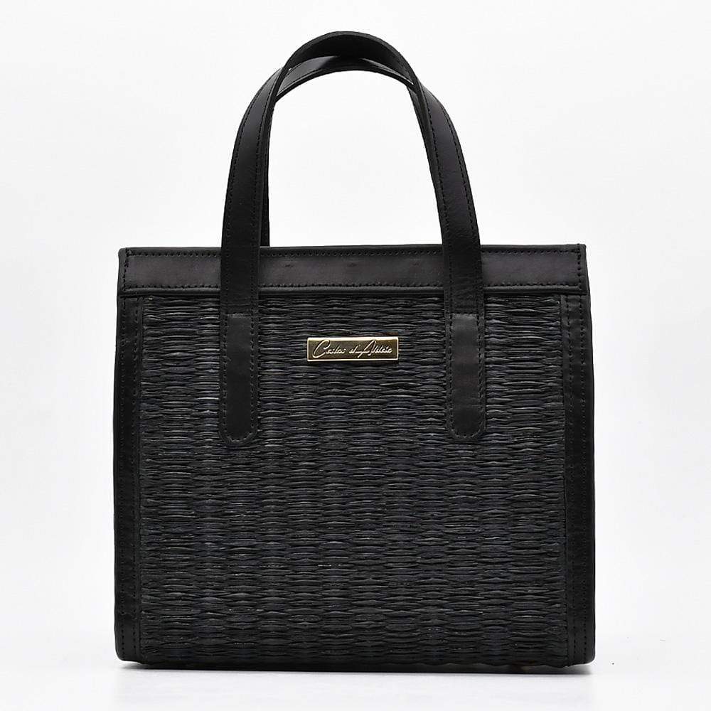 Leather and Reed handbag - 10.2'' - Black