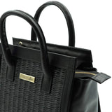 Leather and Reed handbag - 10.2'' - Black