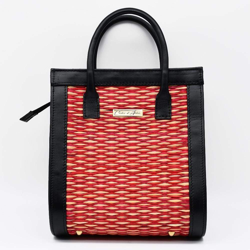 Leather and Reed handbag 10.2'' - Red