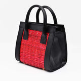 Leather and Reed handbag 7.9'' - Red