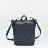 Leather Backpack - Blue