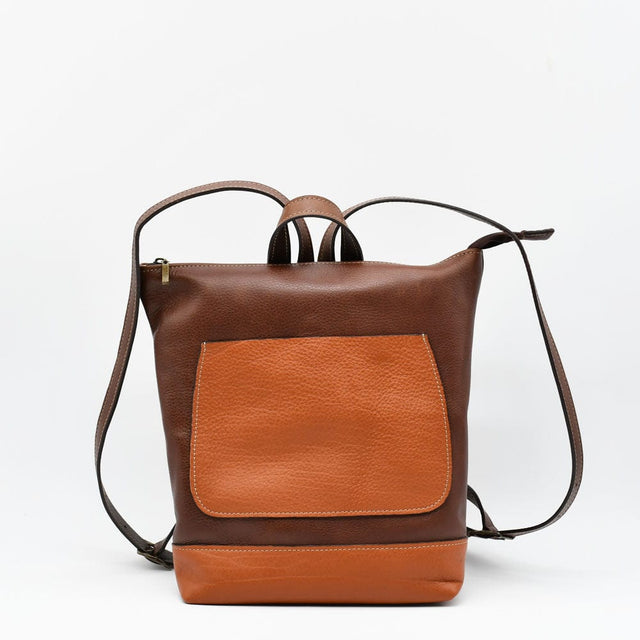 Leather Backpack - Brown