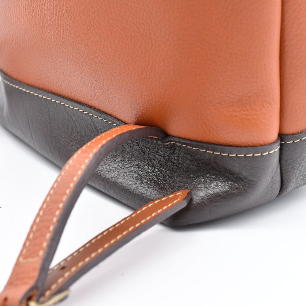 Leather Backpack - Light Brown