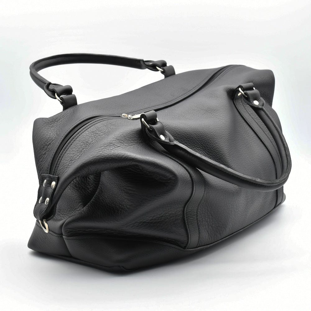 Leather Weekender Bag - Black