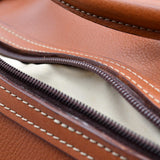 Leather Weekender Bag - Light Brown