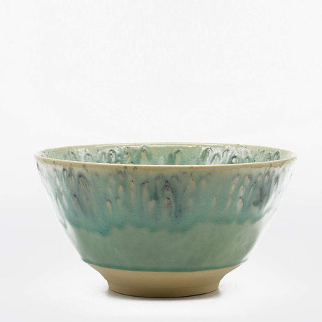 Madeira I Stoneware Salad Bowl - Green