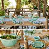 Madeira I Stoneware Salad Bowl - Green