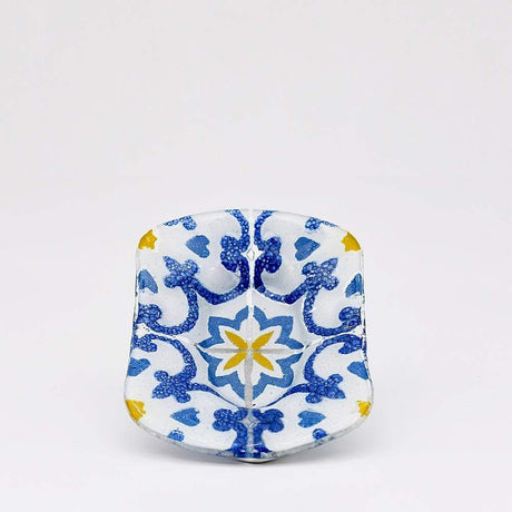 Marinha Grande | Fused Glass Cup - Azulejos