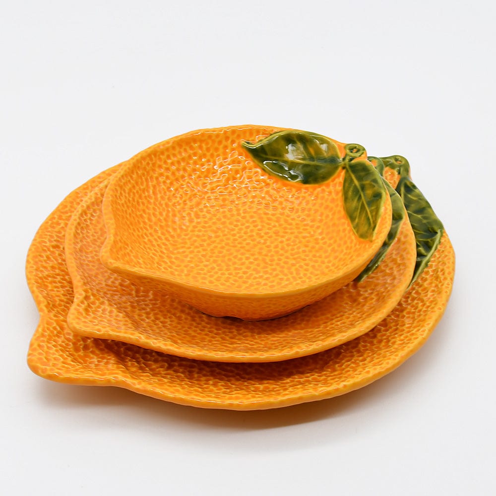 Orange-shaped Ceramic Soup Plate