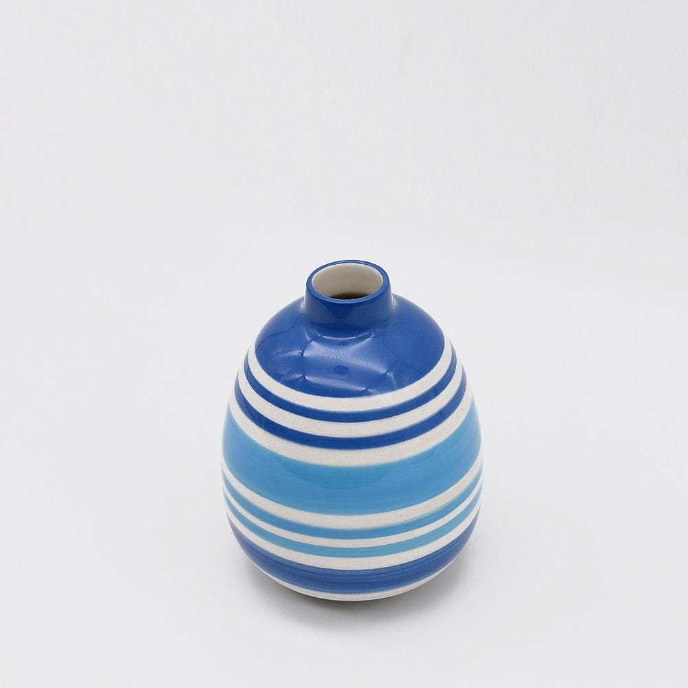 Oval Ceramic Vase - Blue