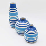 Oval Ceramic Vase - Blue