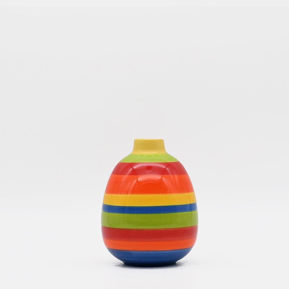 Oval Ceramic Vase - Multicolored