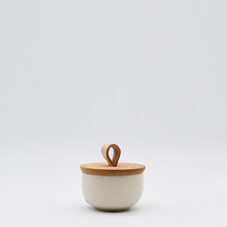 Pacifica | Stoneware Salt Pot - Beige