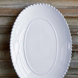 Pearl I Stoneware Oval Charger Plate