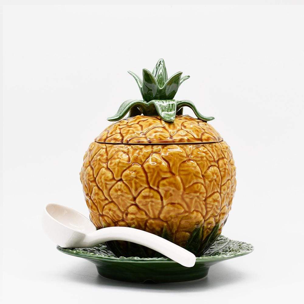 Pineapple-shaped Ceramic Pot - 7"