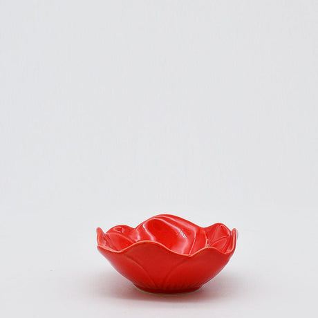 Poppy-shaped Ceramic Bowl - Red