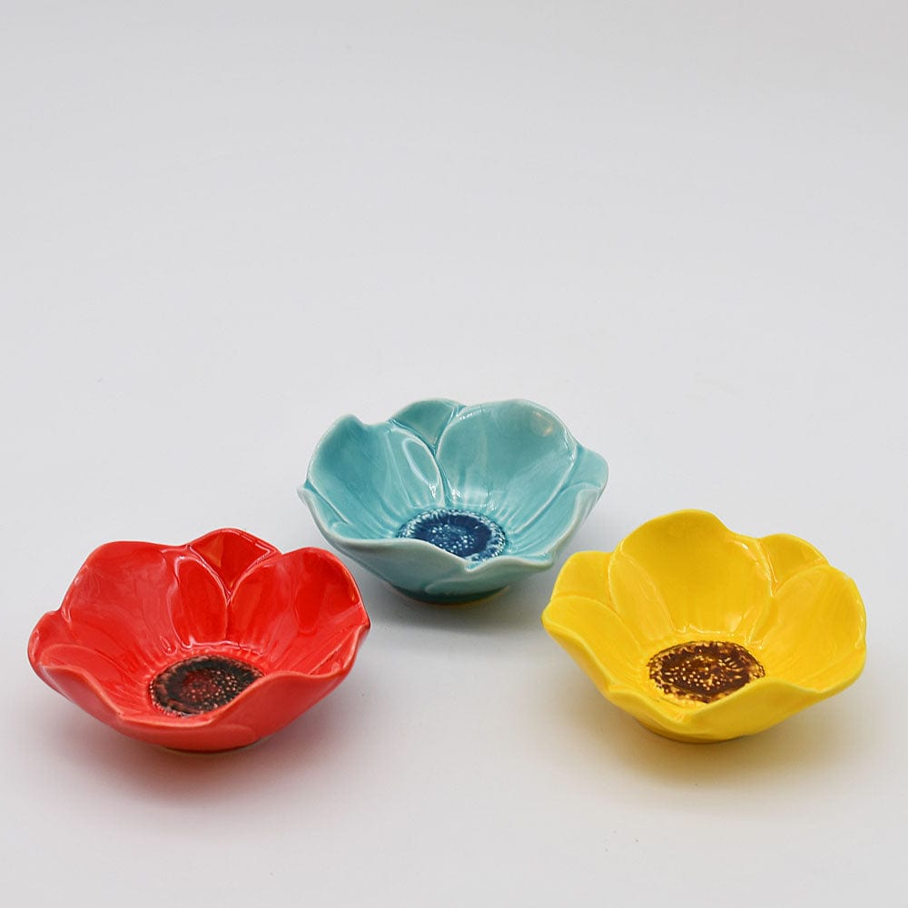 Poppy-shaped Ceramic Bowl - Red