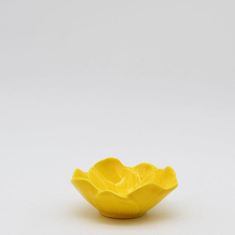 Poppy-shaped Ceramic Bowl - Yellow