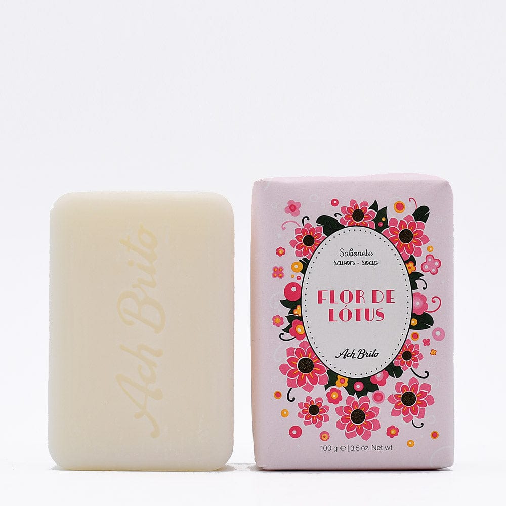 Portuguese Bar Soap with lotus flowers