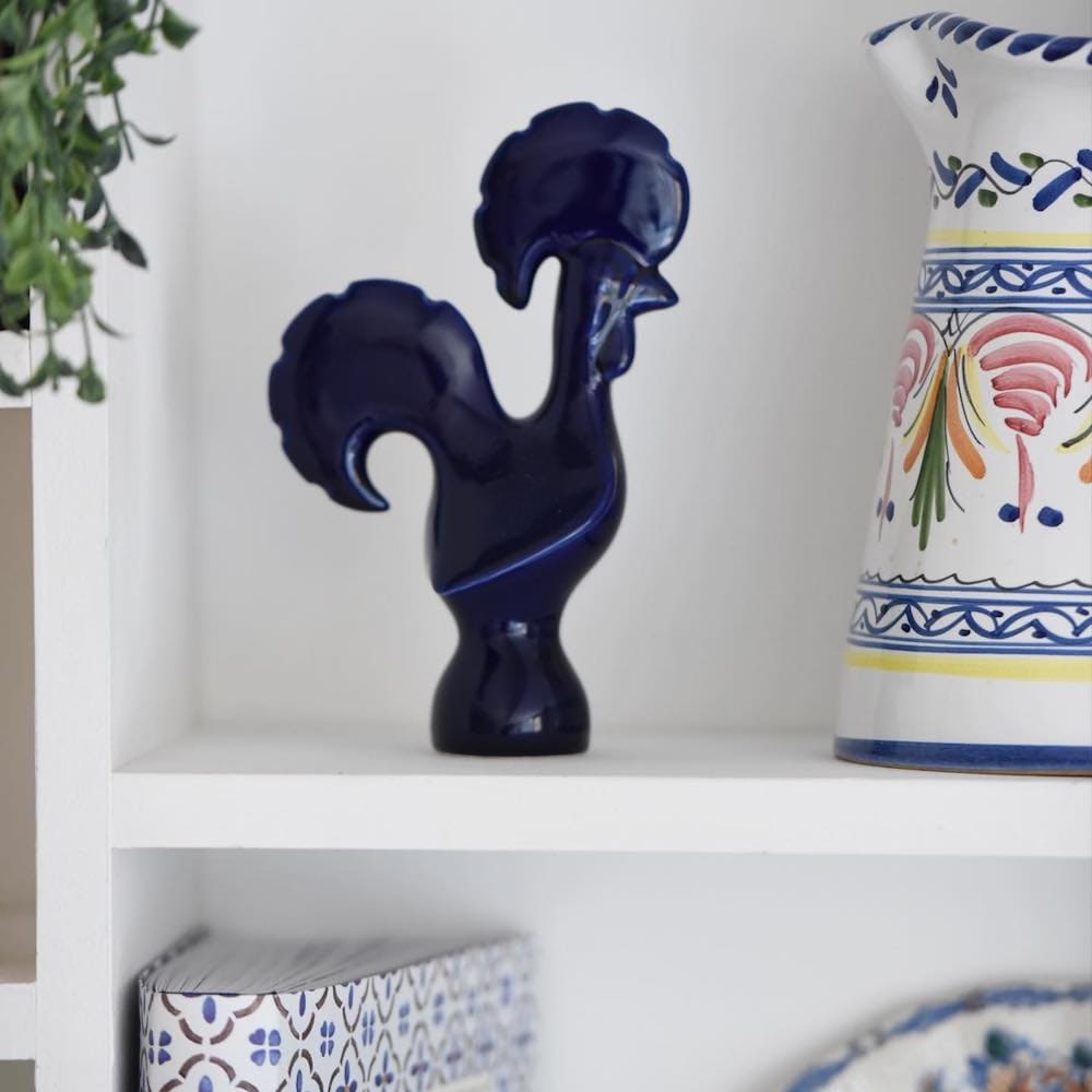 Portuguese Ceramic Rooster - Blue