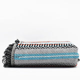 Portuguese Style fringed Blanket - Grey