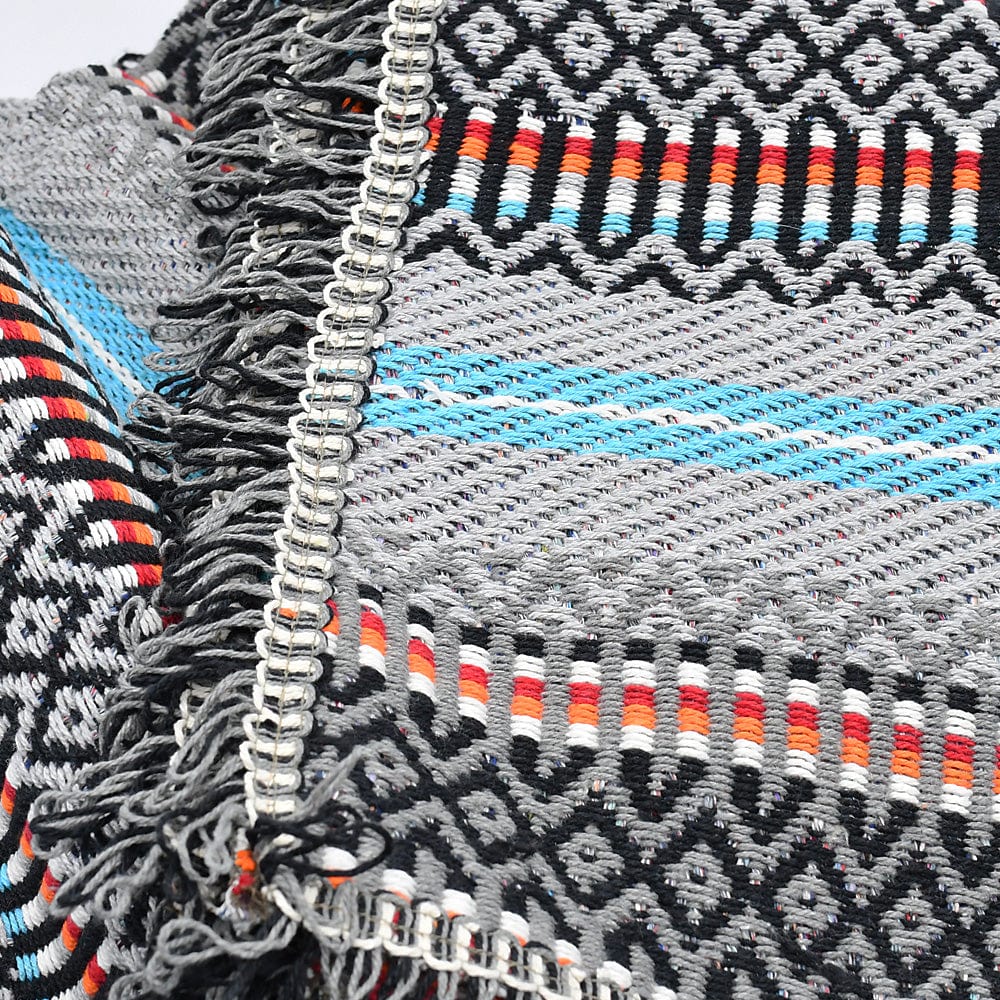 Portuguese Style fringed Blanket - Grey