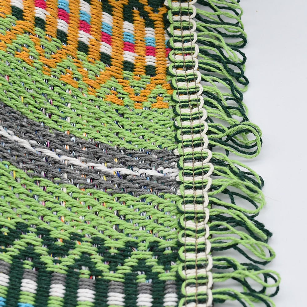 Portuguese Style fringed Blanket - Light Green