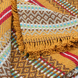 Portuguese Style fringed Blanket - Ochre