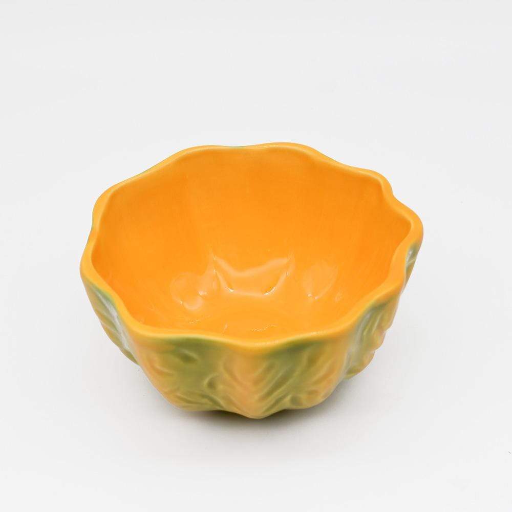 Pumpkin-shaped Ceramic Bowl