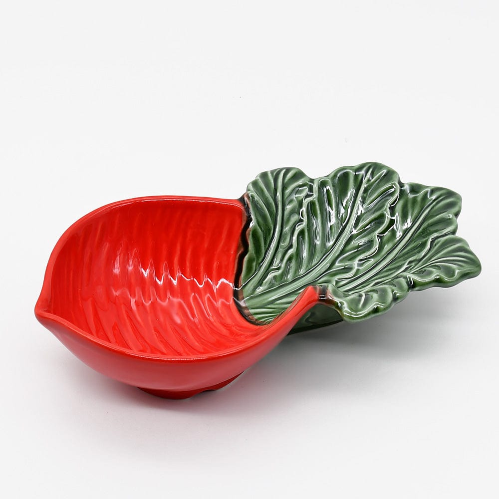 Radish-shaped Ceramic Bowl  - Red