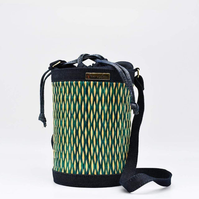 Reed and Denim Shoulder bag - Green