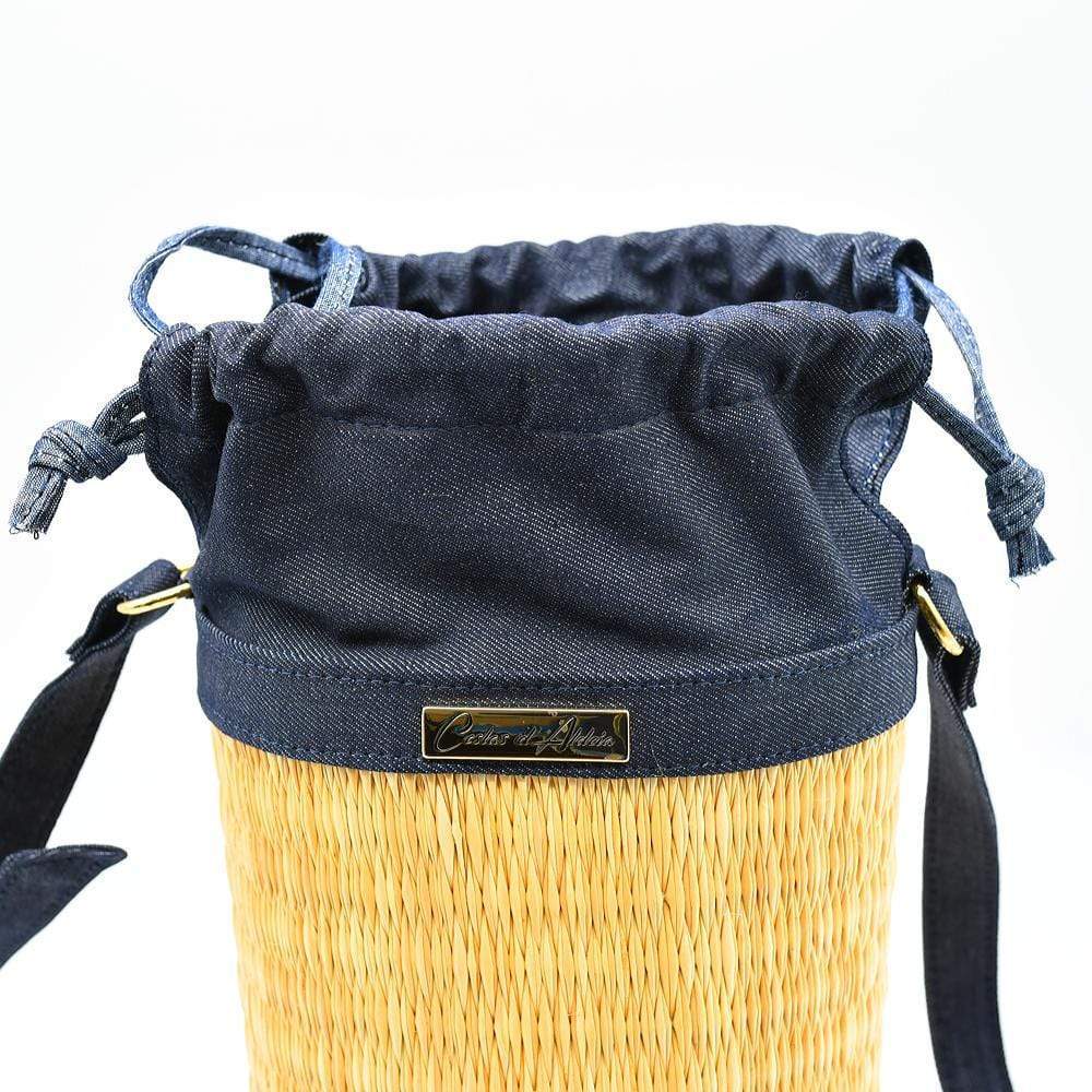 Reed and Denim Shoulder bag - Natural