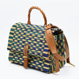 Reed Satchel Bag - 9.8'' - Green & Blue