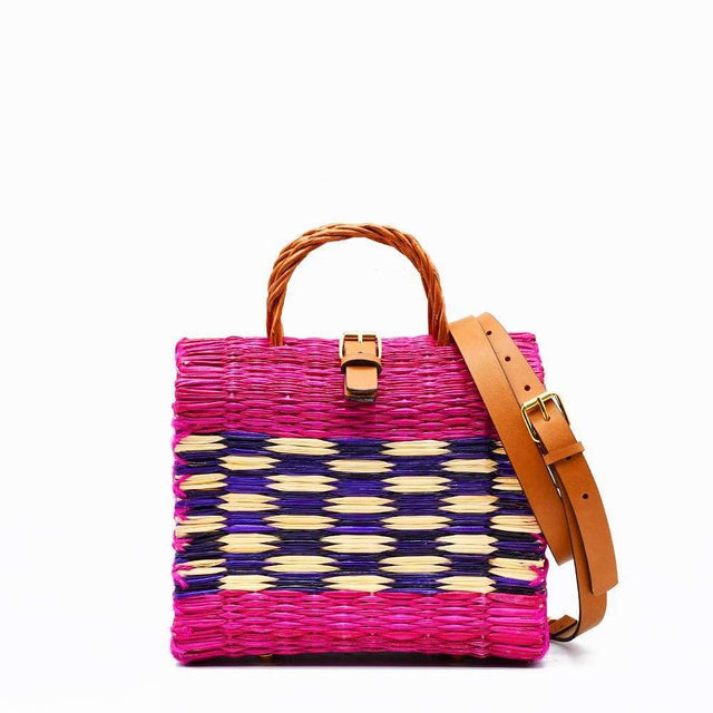 Reed Shopping bag - 8.7'' - Pink & Purple