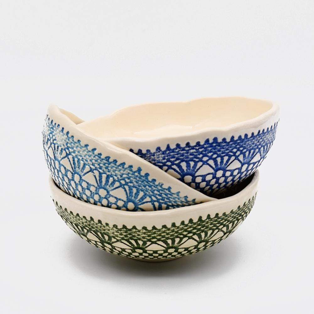 Renda I Handmade Ceramic Bowl - Blue