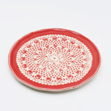 Renda I Handmade Ceramic Bread / Butter Plate - Red