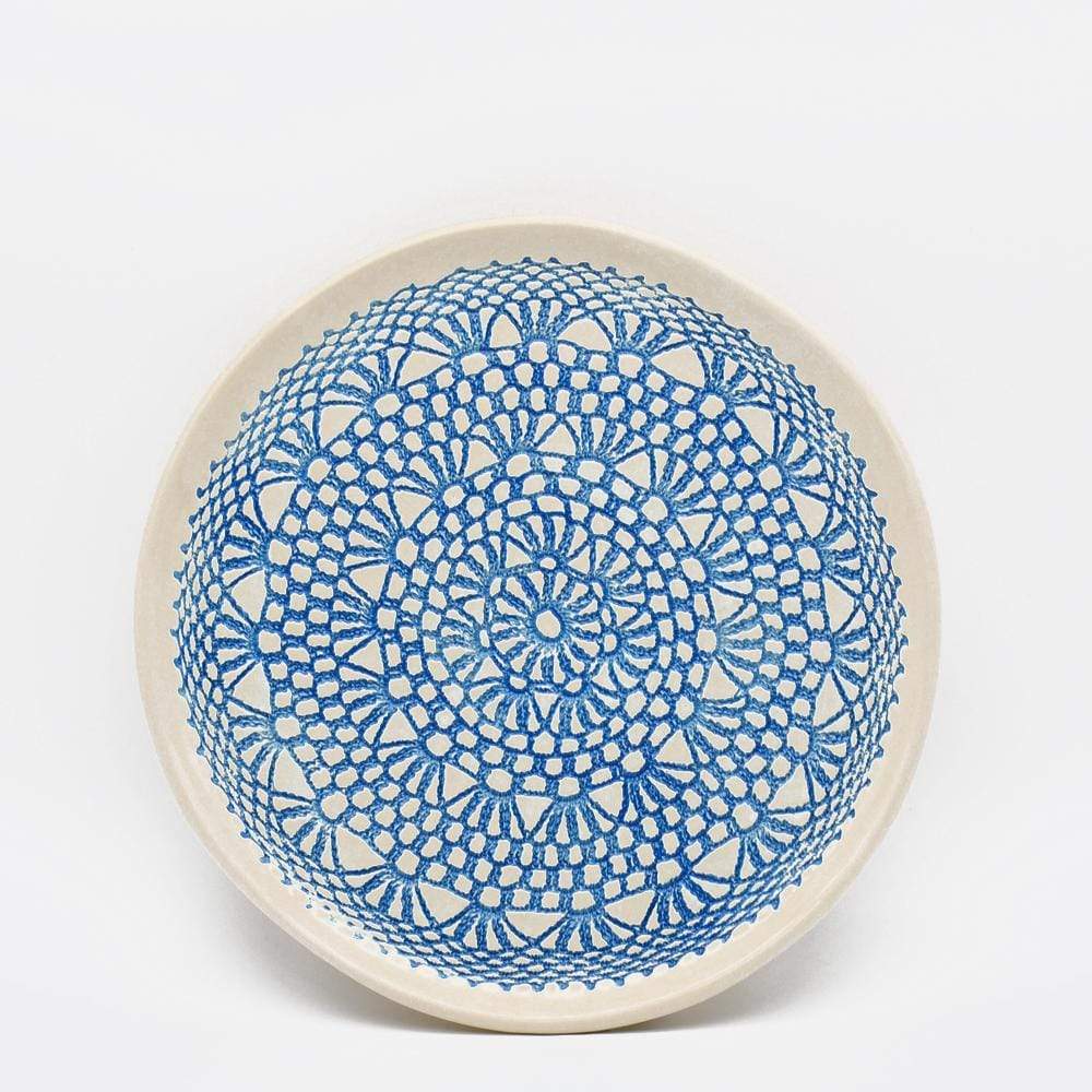 Renda I Handmade Ceramic Dinner Plate - Turquoise